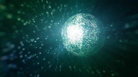 Disco mirror ball spinning Stock Footage 210231926
