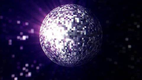 Disco mirror ball spinning Stock Footage 210232037