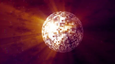 Disco mirror ball spinning Stock Footage 231232419