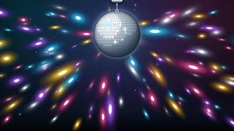 Disco Mirror Ball Sweeping Dark Room Loop 4K Vídeos de archivo 346125254