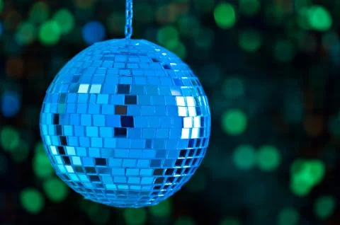 Disco mirror sphere Foto stock