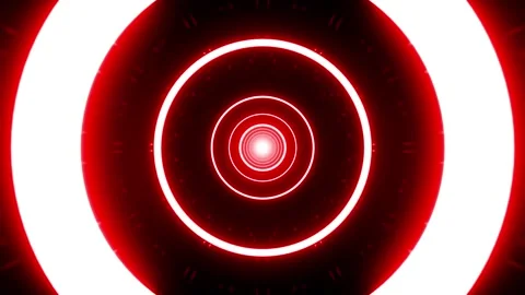 Disco neon circle light abstract background red Stock Footage 201012411