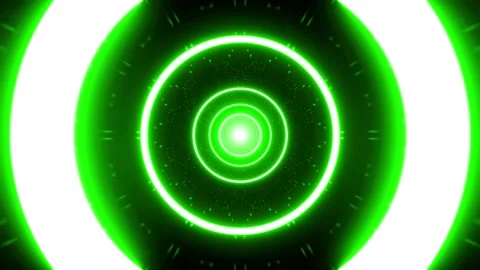 Disco neon circle light abstract background green Stock Footage 201012412