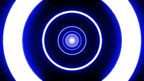 Disco neon circle light abstract background blue Video stock 201012802