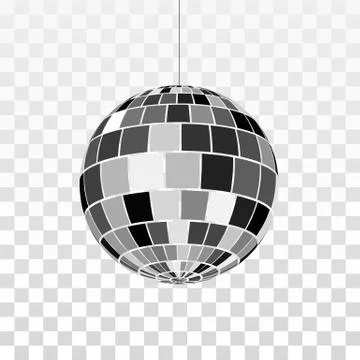 Disco or mirror ball icon. Symbol nightlife. Retro disco party. Vector illust Stock Illustration