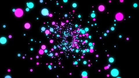 Disco Particles Background with Lights. Neon Particles Video stock 89741728