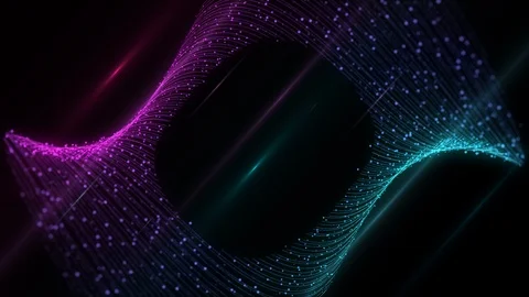 Disco Particles Background with Lights. Neon Particles Video stock 89741961
