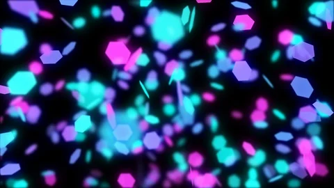 Disco Particles Background with Lights. Neon Particles Video stock 89742009