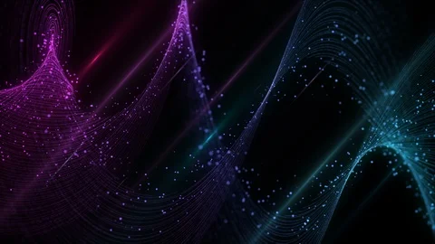 Disco Particles Background with Lights. Neon Particles Video stock 89745422