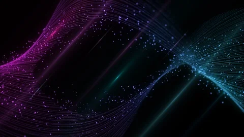 Disco Particles Background with Lights. Neon Particles Video stock 89746099