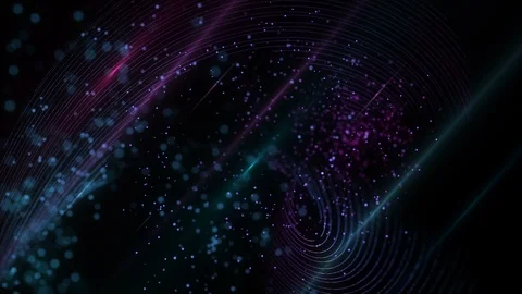 Disco Particles Background with Lights. Neon Particles Video stock 89747012