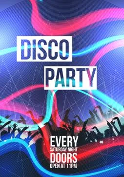 Disco Party Background - Vector Illustration Stock Illustration