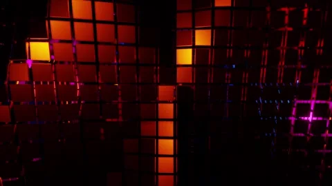 Disco party equalizer ball with red orange blue colors VJ loop background000 動画素材 341339890