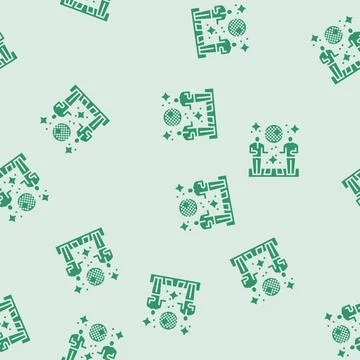 Disco party glyph seamless pattern Stock Illustration