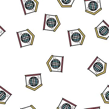 Disco party home vector seamless pattern Stock Illustration