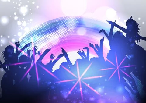 Disco Party Poster Background Template - Vector Illustration Stock Illustration