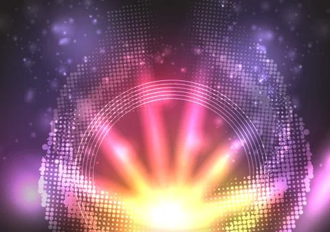 Disco Party Poster Background Template - Vector Illustration Stock Illustration