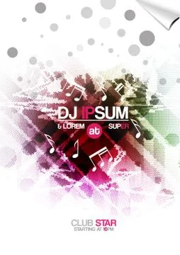 Disco Party Poster Background Template - Vector Illustration Illustrazione stock