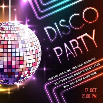 Disco Party Poster Stock Illustration