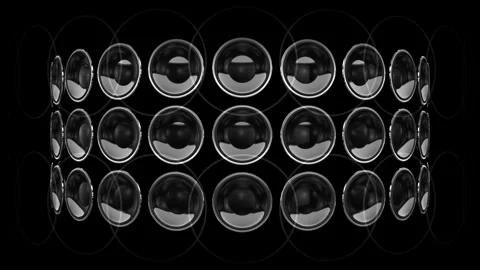 Disco party speaker 24 black background BB1a Stock Footage 274433042