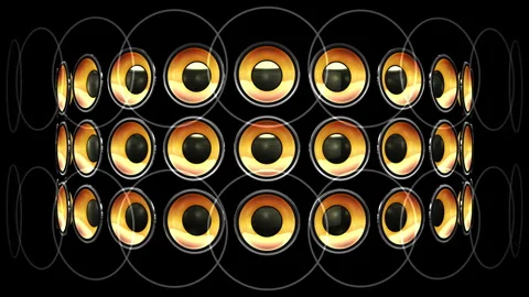 Disco party speaker 24 black background BB2 Stock Footage 274433214