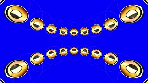 Disco party speaker 24 blue background CM2 Stock Footage 274431694