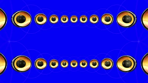 Disco party speaker 24 blue background EM2 Stock Footage 274432125