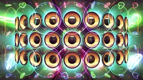 Disco party speaker 24 BP2c Video stock 295559290