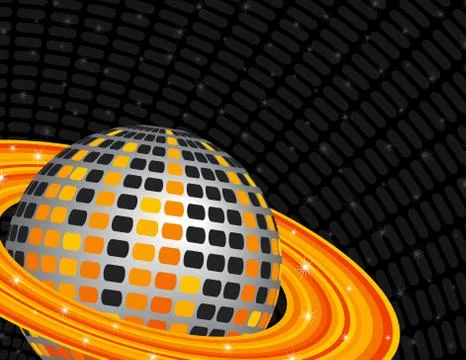 Disco planet Illustration