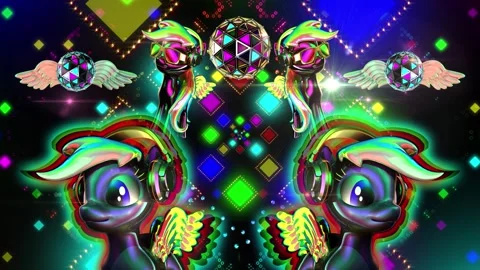 Disco Ponies Background Vidéo 346291279