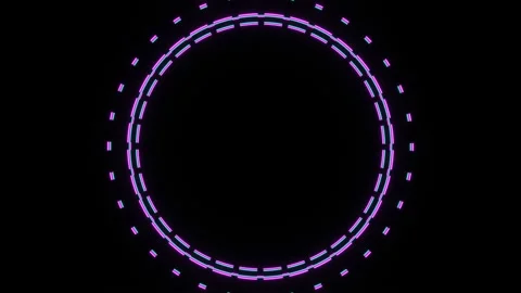 Disco pulsation of multi-colored circles VJ Loop Stock Footage 200413912