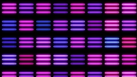 Disco pulse VJ background with blue pink and purple neon lights Stock Footage 260053771