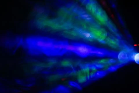 Disco rays in the smoke Stock Photos