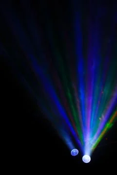 Disco rays in the smoke Stock Photos