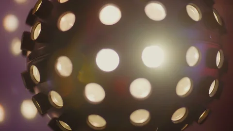 Disco red ball on a black background Stock Footage 130001175