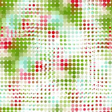 Disco seamless pattern of halftone dots in retro style Stock Illustration