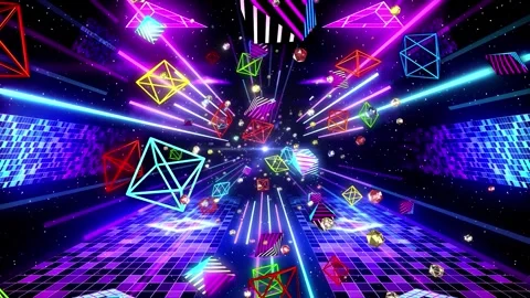 Disco Shapes 01 Stock Footage 320808290