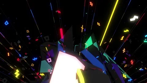 Disco Shapes Polygonal Dance Video stock 84229539