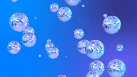 Disco shining and reflecting balls pattern or poster design promo- Disco part Stock Illustration