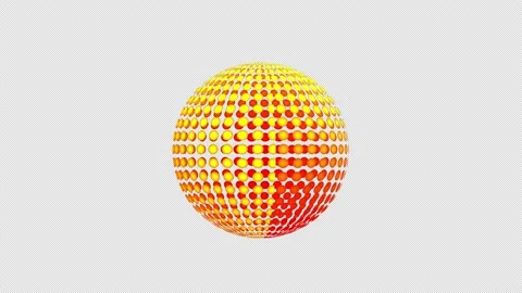 Disco Sphere Ball Rotating ( Transparent - Drag and Drop on any Background) Video stock 201501703
