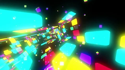 Disco Squears Space Stock Footage 72610973