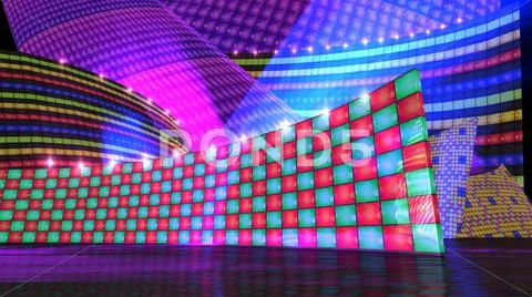 The disco stage set checker Stock Illustration