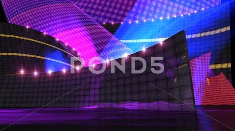 The disco stage set a Stock Illustration