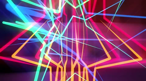 Disco Star Lasers Stock Footage 53415078