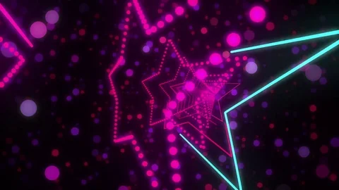 Disco Star Magenta Stock Footage 81685092