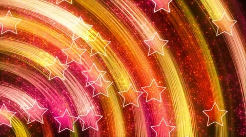 Disco stars abstract loopable background yellow pink Stock Footage 10865740