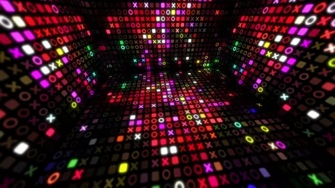 Disco Tic-tac-toe Cube Stock Footage 83360720