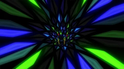 Disco Triangles Tunnel VJ Loop Video stock 80991868