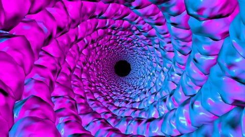 Disco tunnel.Animation of proton purple color technology tunnel. Futuristic Stock Footage 99540053