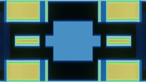 Disco VJ Loop. 3D graphics for music stage transition, shows, retro, hitech. Stock Footage 204857251